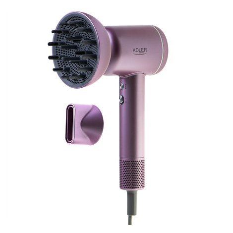 Adler Hair Dryer | AD 2270p SUPERSPEED | 1600 W | Number of temperature settings 3 | Ionic function | Diffuser nozzle | Purple - 5
